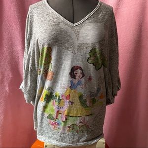 Disney Couture Ragland Sleeve Snow White Top